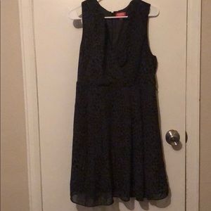 Skater twist top leopard dress